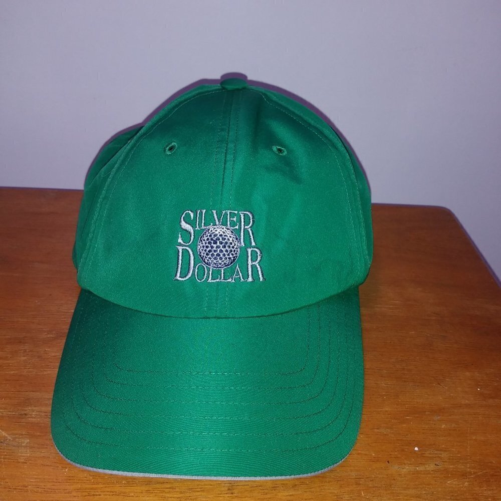 NWOT Adidas Silver Dollar Green Baseball cap